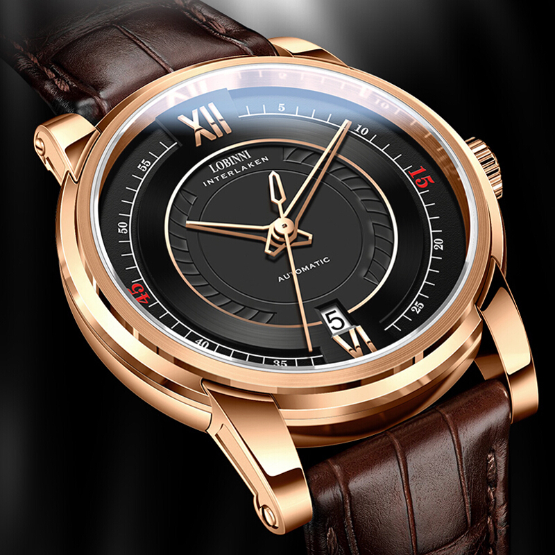 Luxury Watch Japan Brand - LOBINNI erkek saati Lüks İsviçre Marka