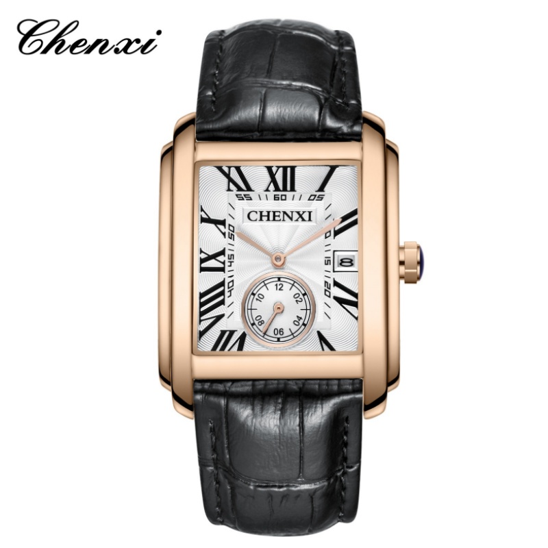 Luxury Watch Audemars Piguet - CHENXI 8216 Moda Klasik Kare Kahverengi