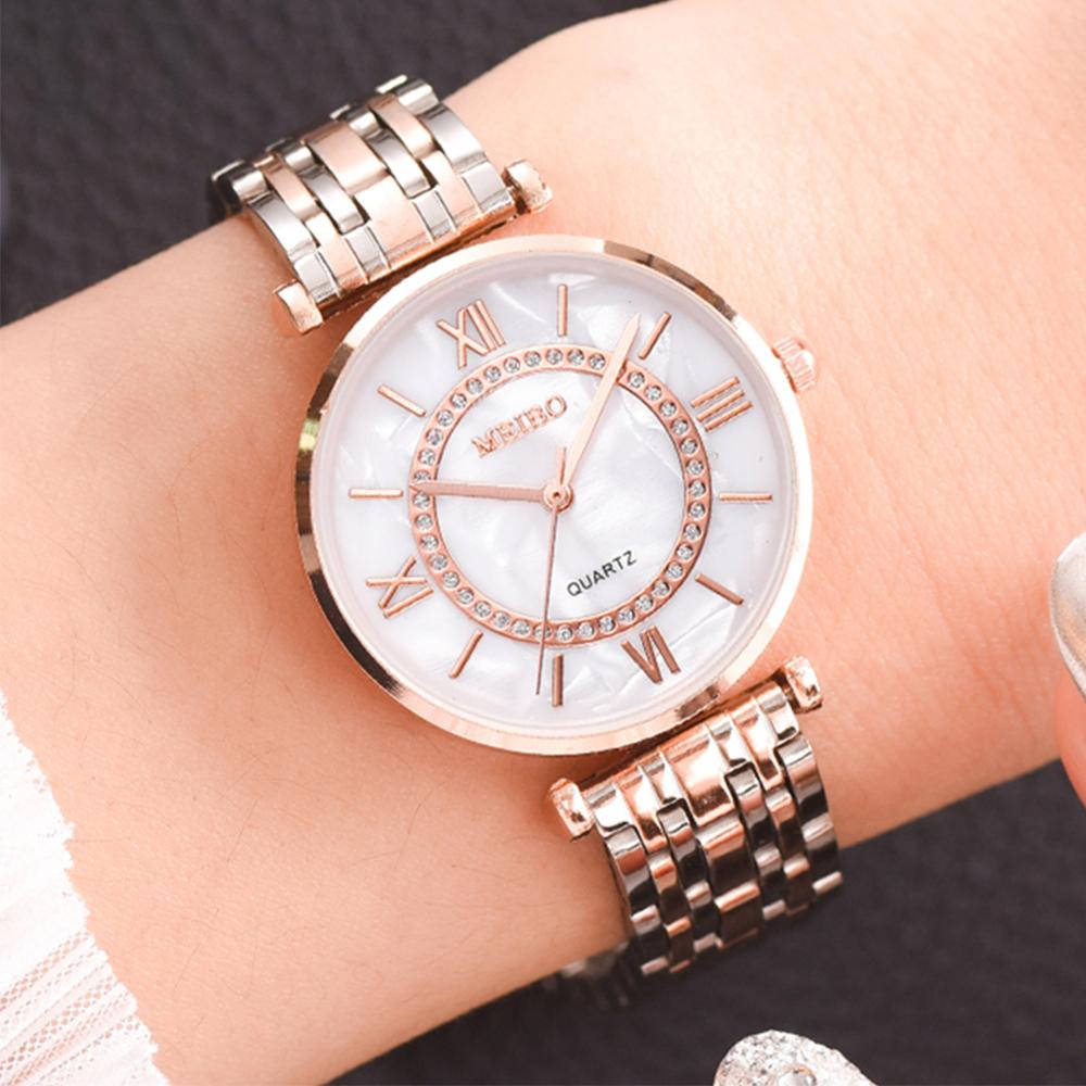 Luxury Watch For Girls - Lüks Kristal Kadın Bilezik Saatler Üst
