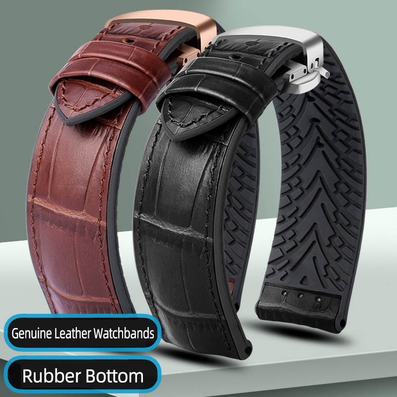 Luxury Watch Rolex - Hakiki deri saat kayışı 19/20/21/22mm kauçuk