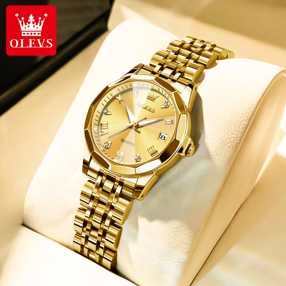 Luxury Watch For Girls - OLEVS Moda Altın İzle Kadınlar için