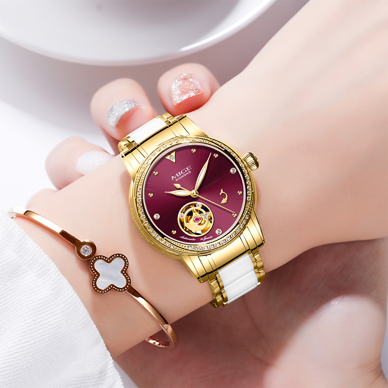 MIGE Bayanlar İskelet Otomatik - Luxury Watch White incelemesi ve fiyatı