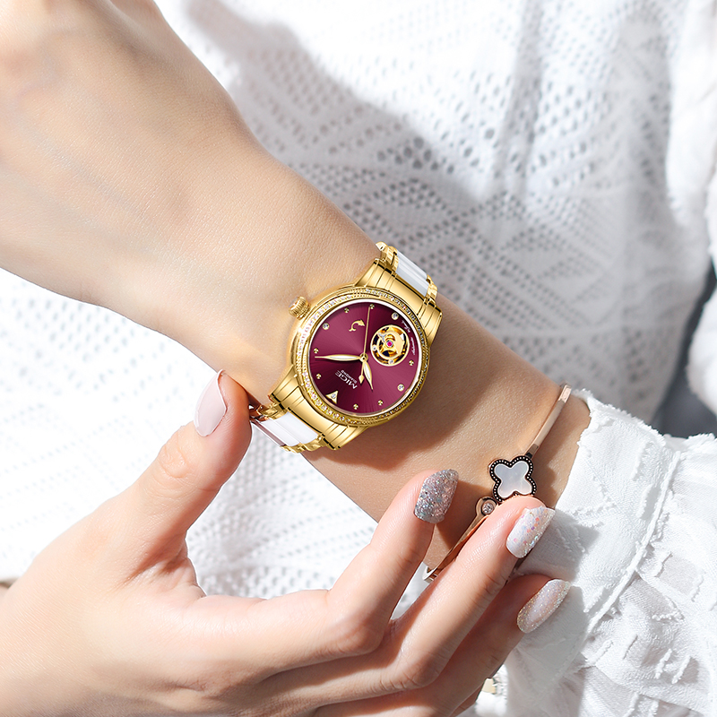 MIGE Bayanlar İskelet Otomatik - Luxury Watch White incelemesi ve fiyatı