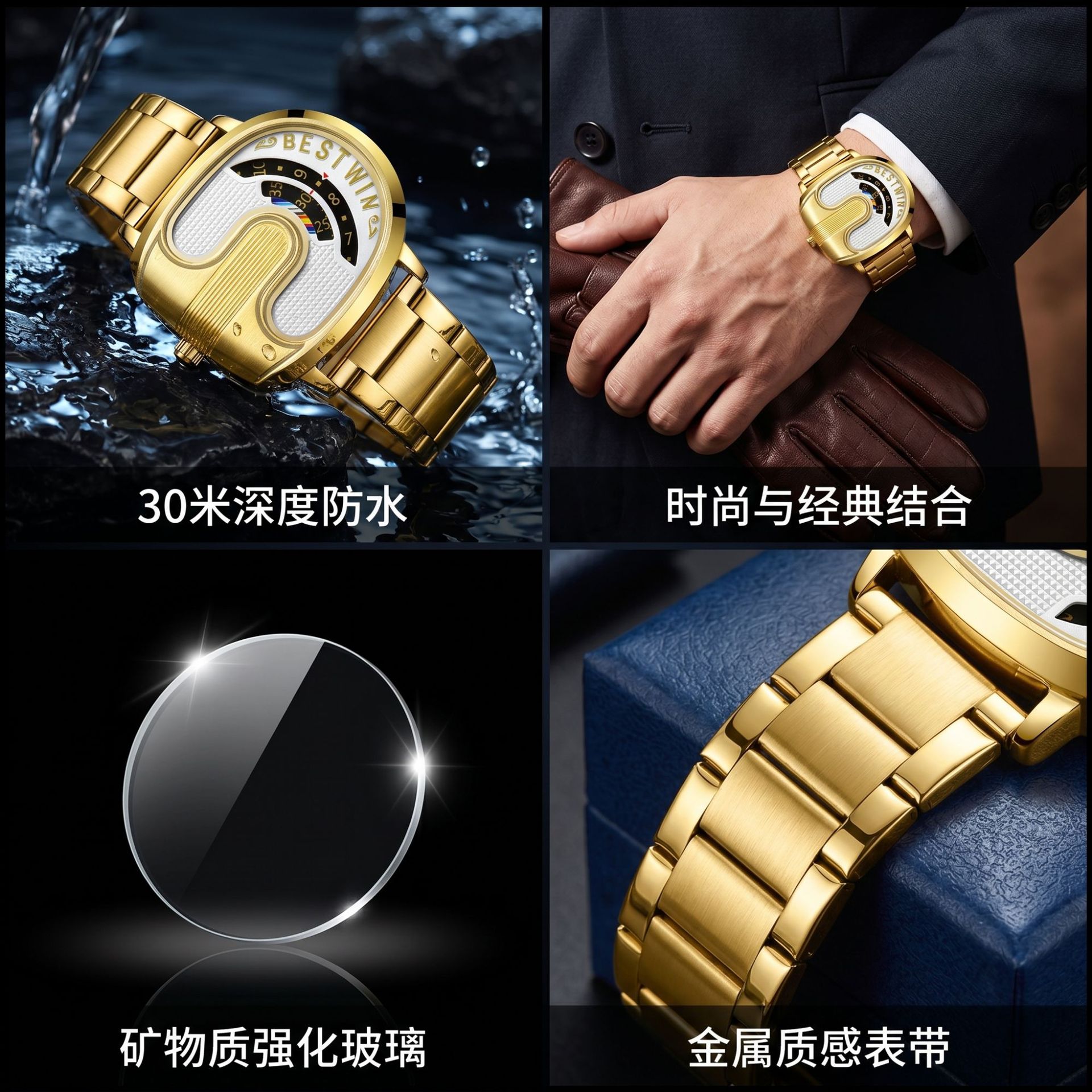 Altın Üst Düzey Marka Lüks Erk - Best Luxury Quartz Watch incelemesi ve fiyatı