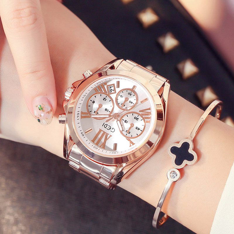 Lüks gül altın kadınlar Casual - Luxury Watch Unique incelemesi ve fiyatı