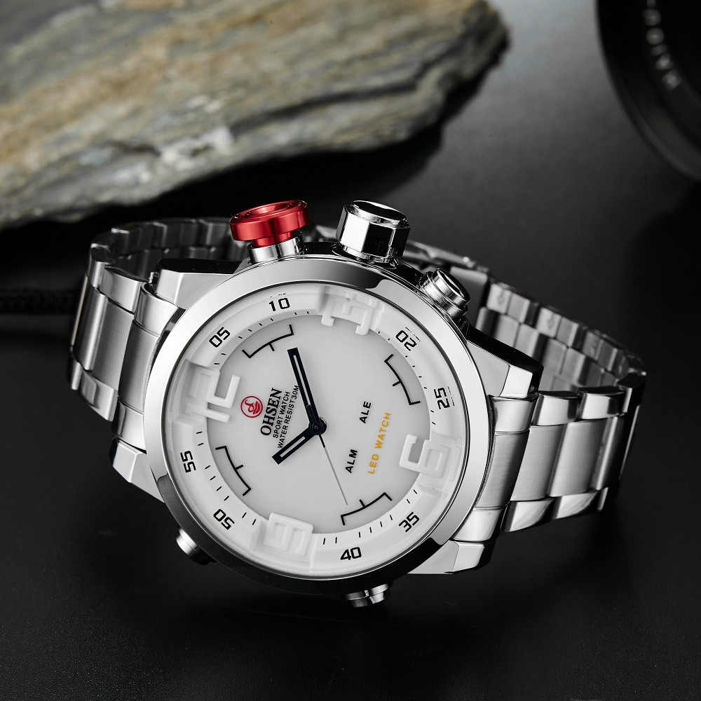 Yeni OHSEN marka dijital kuvar - Luxury Watch White incelemesi ve fiyatı