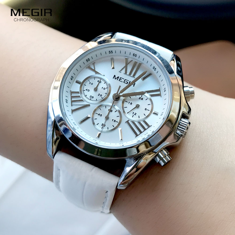 MEGIR2019 yeni lüks deri İzle  - Luxury Watch White incelemesi ve fiyatı
