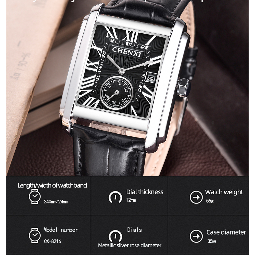 CHENXI 8216 Moda Klasik Kare K - Luxury Watch Audemars Piguet incelemesi ve fiyatı