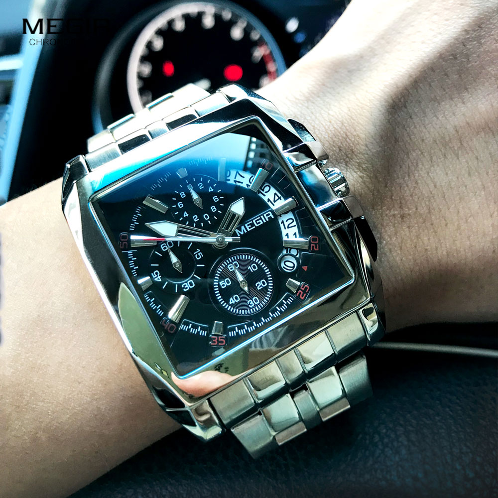 Megir yeni iş erkek kuvars saa - Luxury Watch On Sale incelemesi ve fiyatı